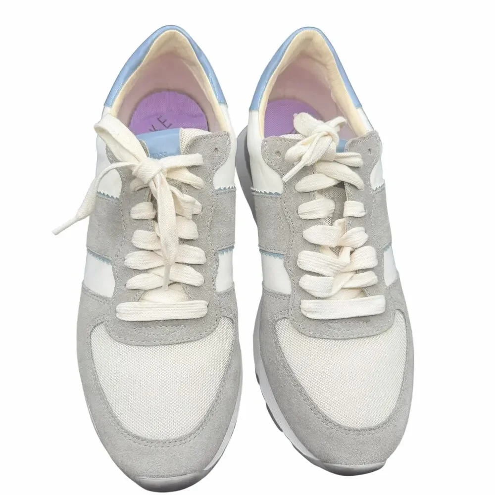 Geox D Spherica VSeries Sneakers White Grey Silver US 10 glitter heel